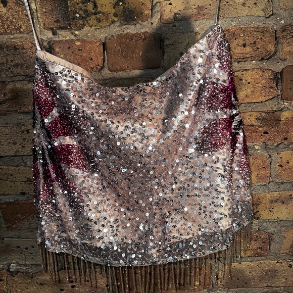 Pink sequined Tularosa skirt - Picture 3 of 4